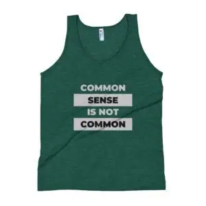 Common sense gray text Unisex Tank Top