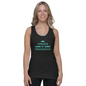 Perspiration Blue Text Classic tank top (unisex)