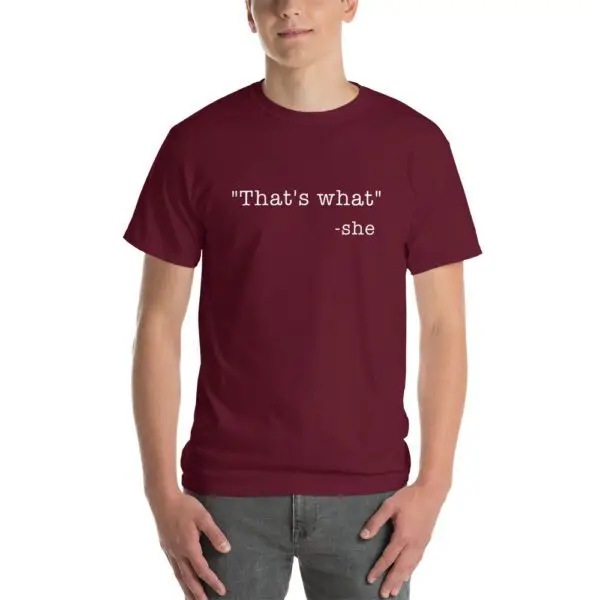 She Said White Text Short Sleeve T-Shirt - Image 8