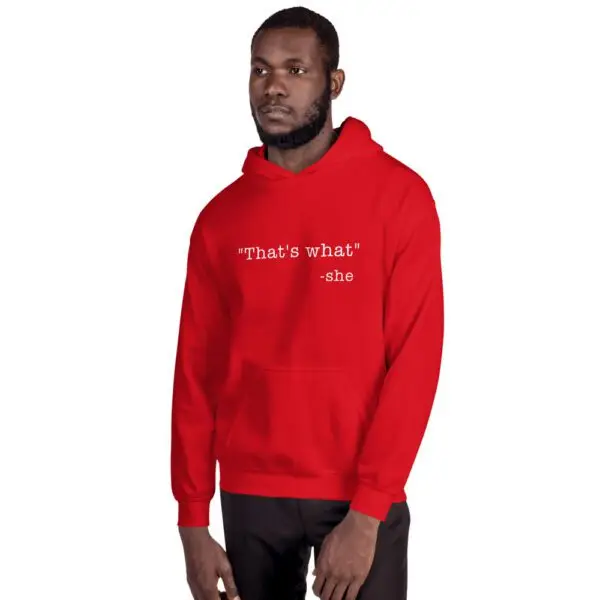 She Said White Text Unisex Hoodie - Image 15