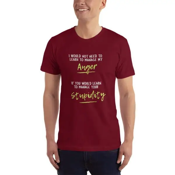 Anger Management Green Text T-Shirt - Image 10