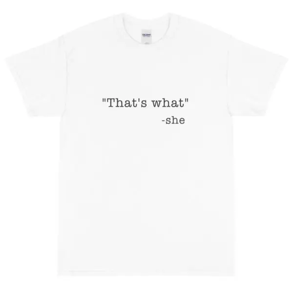 She Said Black Text Short Sleeve T-Shirt - Image 2