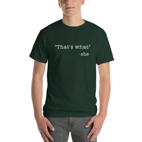 She Said White Text Short Sleeve T-Shirt - Image 3