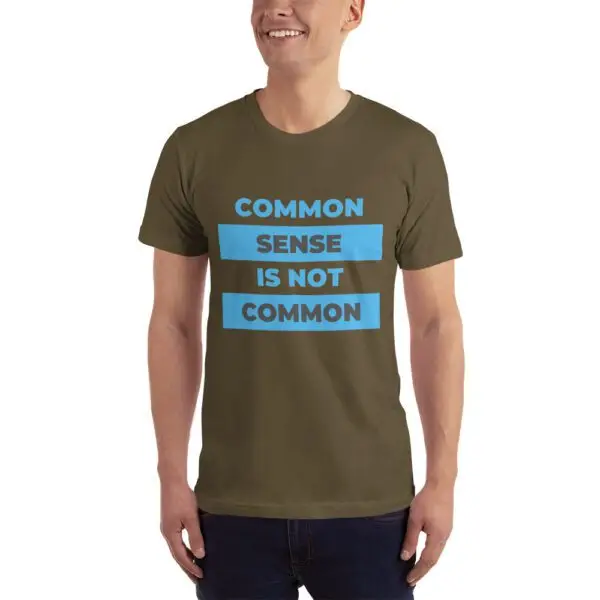 Common Sense Blue Text T-Shirt