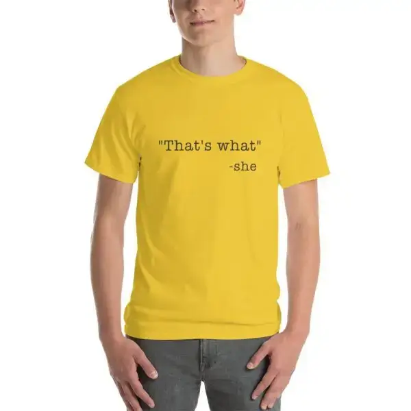 She Said Black Text Short Sleeve T-Shirt - Image 9