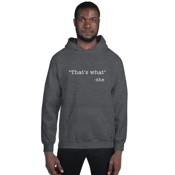 She Said White Text Unisex Hoodie - Image 4