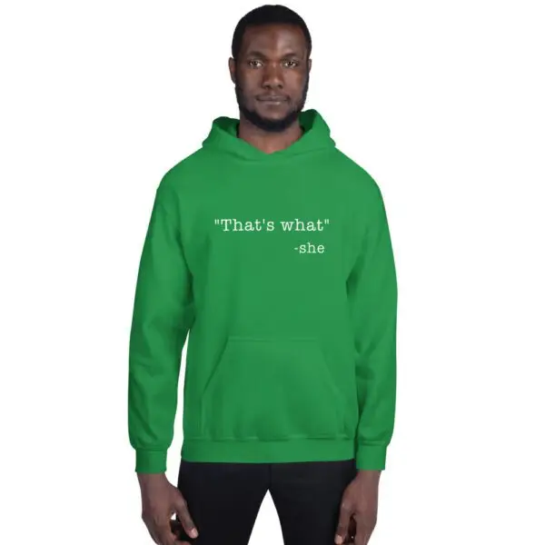 She Said White Text Unisex Hoodie - Image 10