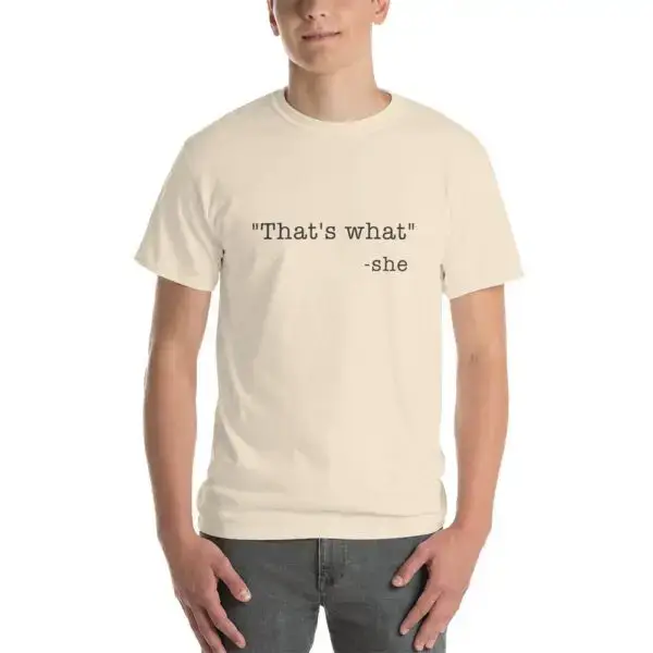 She Said Black Text Short Sleeve T-Shirt - Image 5