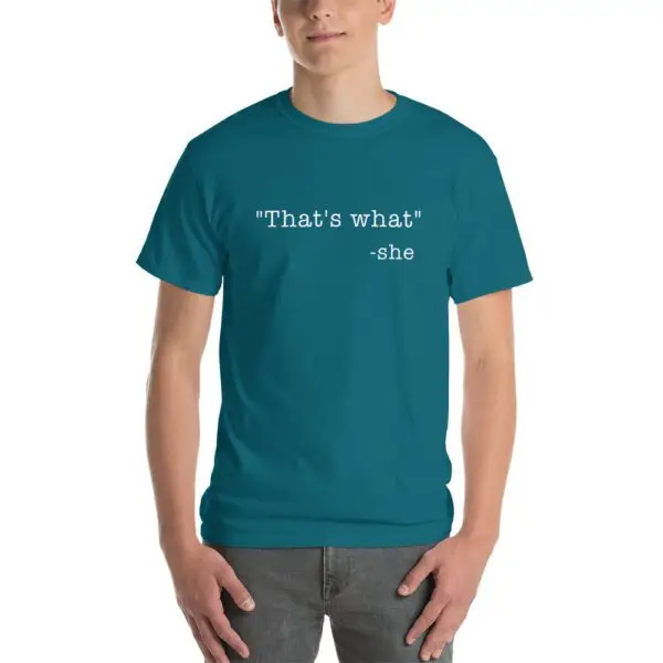 She Said White Text Short Sleeve T-Shirt - Image 9
