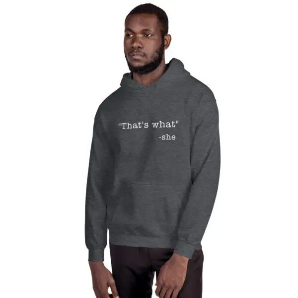 She Said White Text Unisex Hoodie - Image 5