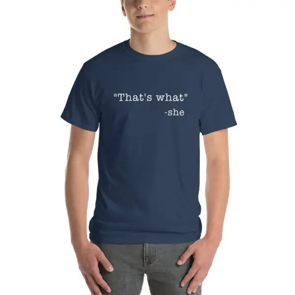 She Said White Text Short Sleeve T-Shirt - Image 6