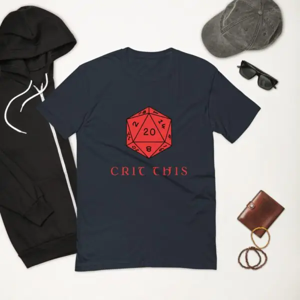 Crit This DnD Short Sleeve T-shirt - Image 2