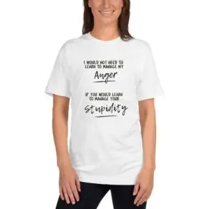 Anger Management Black Text T-Shirt