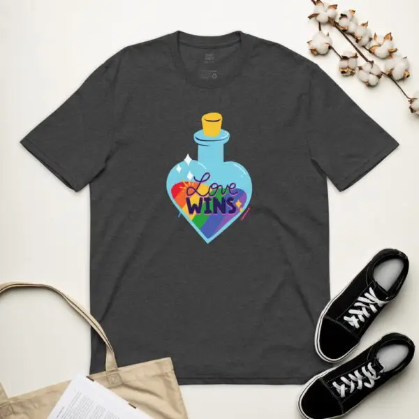 Love Wins Unisex recycled t-shirt - Image 3
