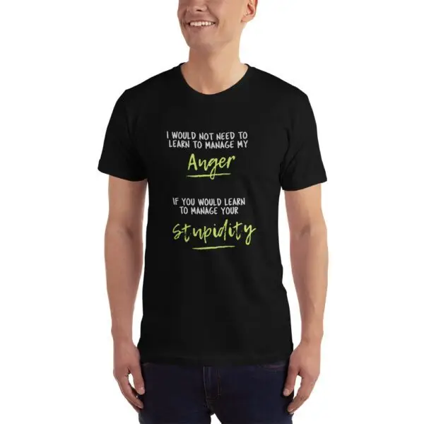 Anger Management Green Text T-Shirt
