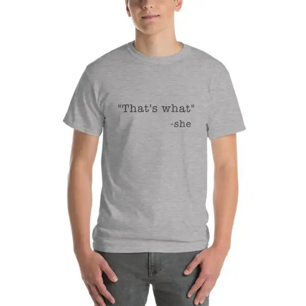 She Said Black Text Short Sleeve T-Shirt - Image 3