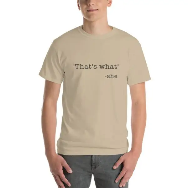 She Said Black Text Short Sleeve T-Shirt - Image 4