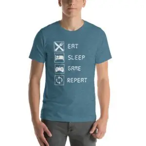 Eat Sleep Game Repeat Short-Sleeve Unisex T-Shirt
