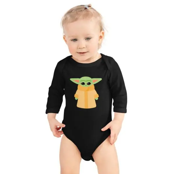 Baby Yoda Infant Long Sleeve Bodysuit - Image 2