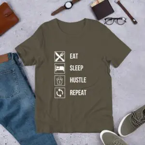 Eat Sleep Hustle Repeat Short-Sleeve Unisex T-Shirt