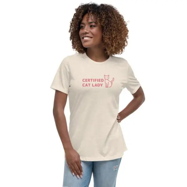 Cat Lady Women's Relaxed T-Shirt - Image 5