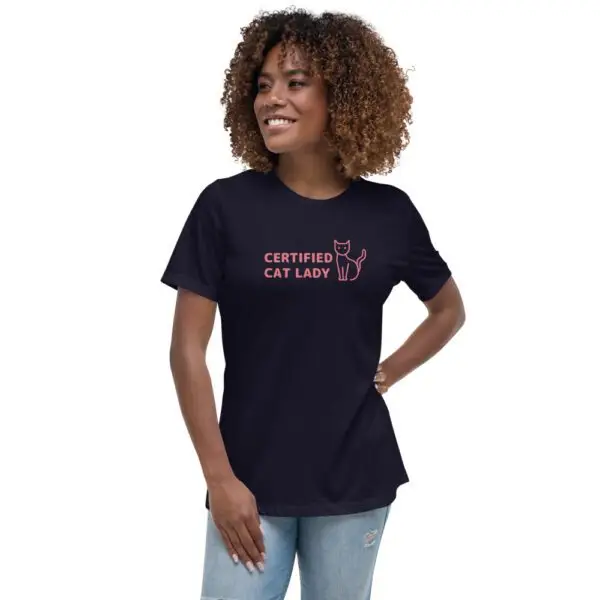 Cat Lady Women's Relaxed T-Shirt - Image 4
