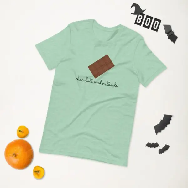 Chocolate Understands Dark Text Short-Sleeve Unisex T-Shirt - Image 6