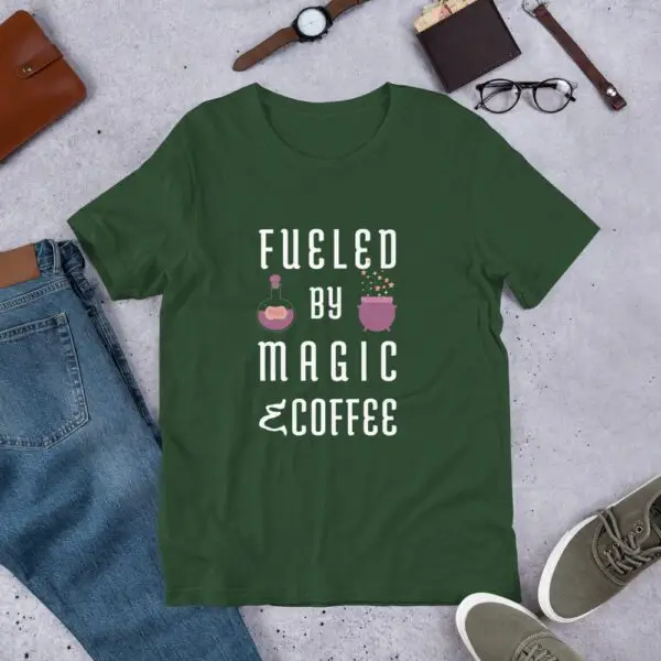 Fueled by Magic & Coffee Short-Sleeve Unisex T-Shirt - Image 5