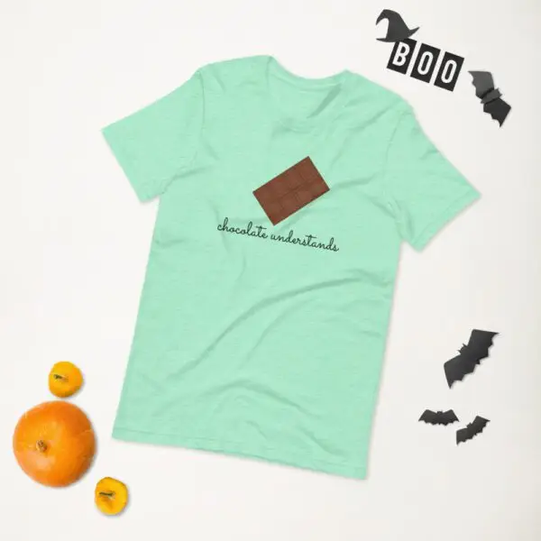 Chocolate Understands Dark Text Short-Sleeve Unisex T-Shirt - Image 12