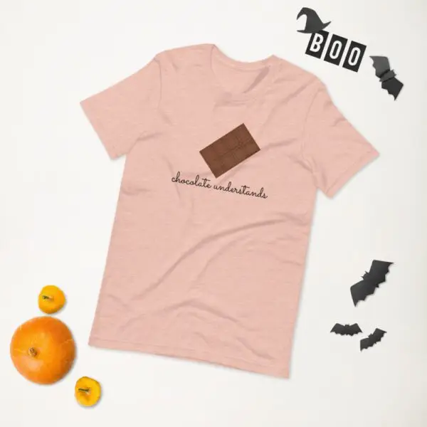 Chocolate Understands Dark Text Short-Sleeve Unisex T-Shirt - Image 8