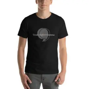Oxford Comma Short-Sleeve Unisex T-Shirt