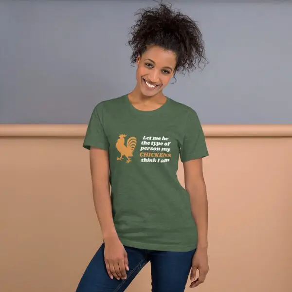 Let Me Be Chickens Dark Short-Sleeve Unisex T-Shirt - Image 9