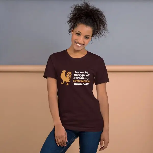 Let Me Be Chickens Dark Short-Sleeve Unisex T-Shirt - Image 2