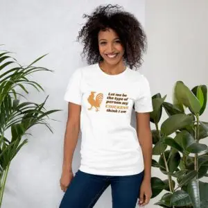 Let Me Be Chickens White Short-Sleeve Unisex T-Shirt