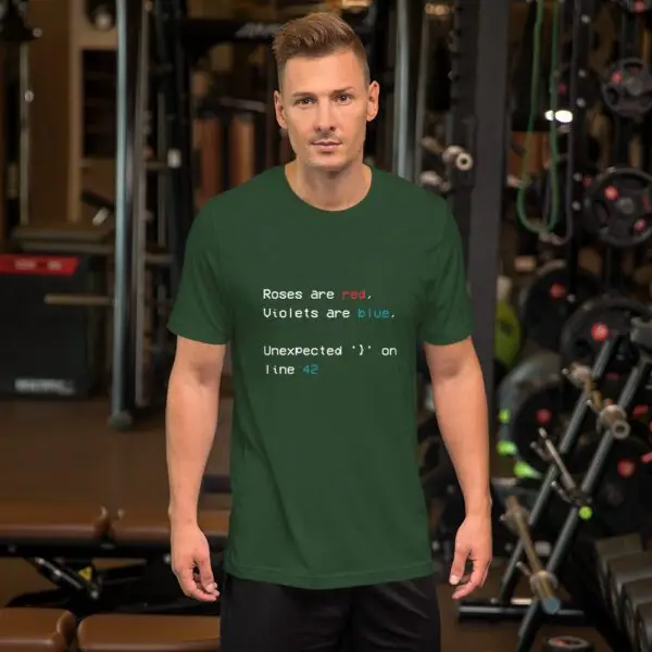 Unexpected Error Dark Short-Sleeve Unisex T-Shirt - Image 6