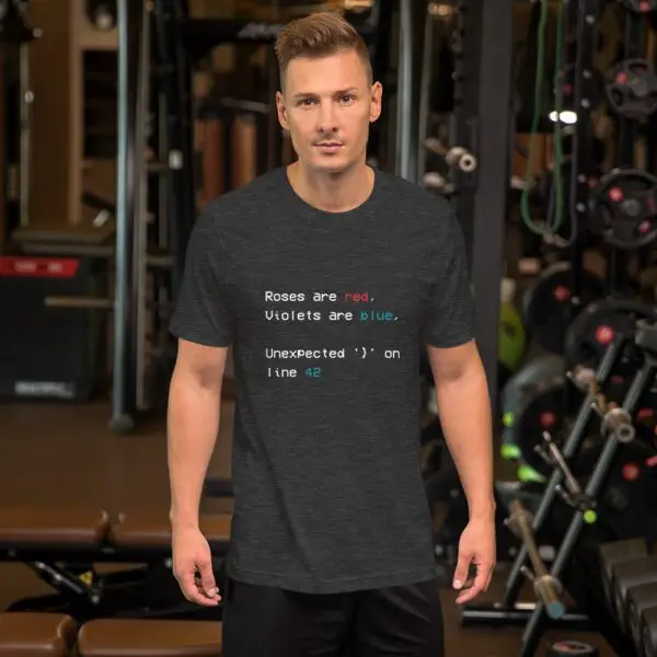 Unexpected Error Dark Short-Sleeve Unisex T-Shirt - Image 5