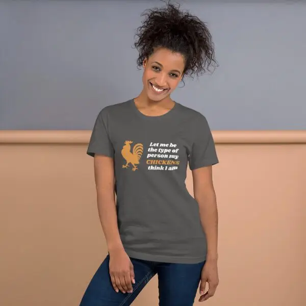 Let Me Be Chickens Dark Short-Sleeve Unisex T-Shirt - Image 10