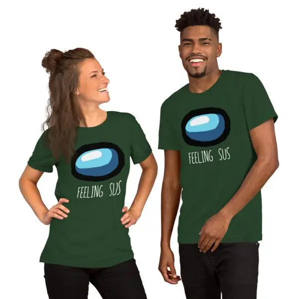 Feeling Sus Among Us Short-Sleeve Unisex T-Shirt - Image 4