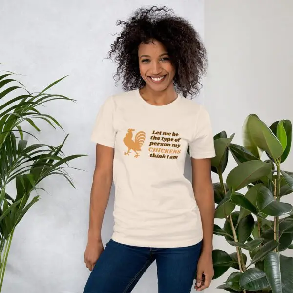 Let Me Be Chickens White Short-Sleeve Unisex T-Shirt - Image 2