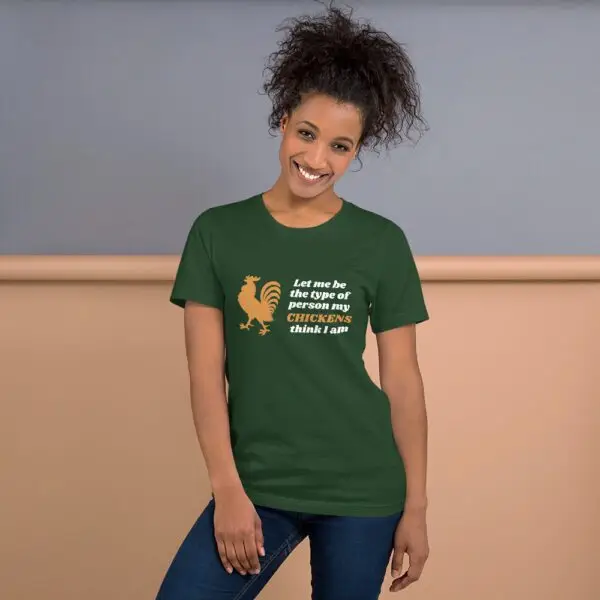Let Me Be Chickens Dark Short-Sleeve Unisex T-Shirt - Image 7