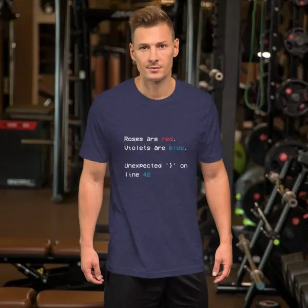 Unexpected Error Dark Short-Sleeve Unisex T-Shirt - Image 4