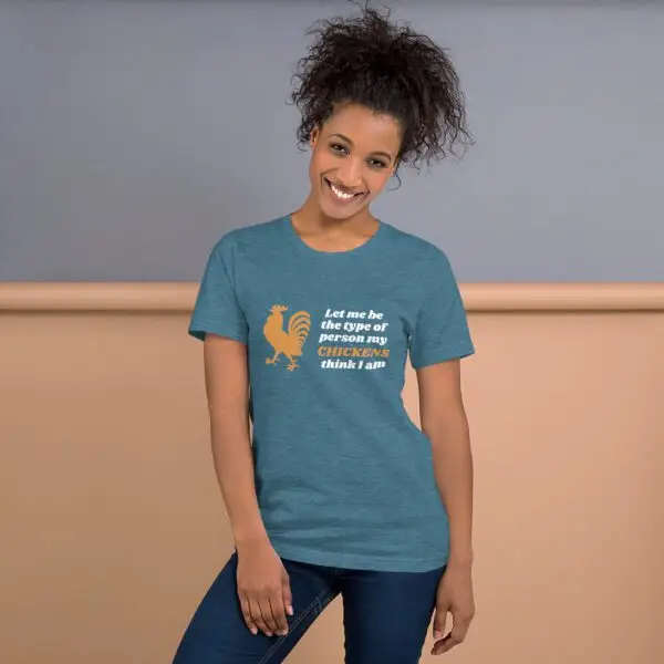 Let Me Be Chickens Dark Short-Sleeve Unisex T-Shirt - Image 11