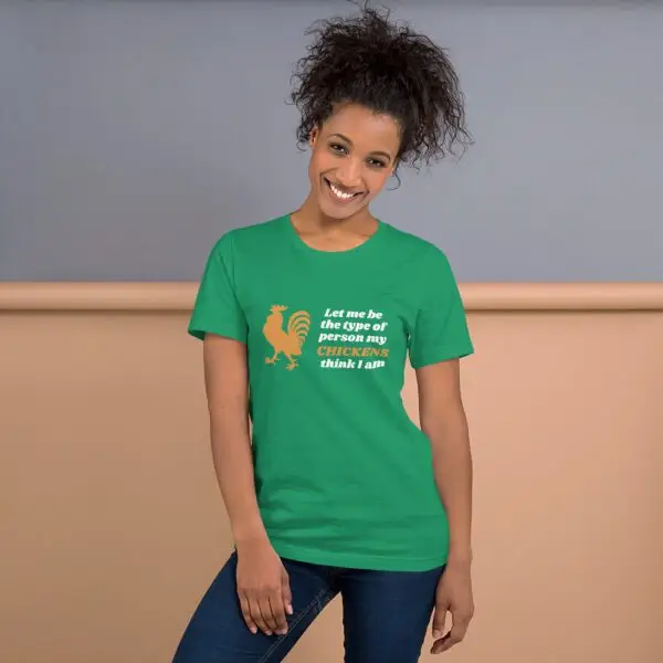 Let Me Be Chickens Dark Short-Sleeve Unisex T-Shirt - Image 12