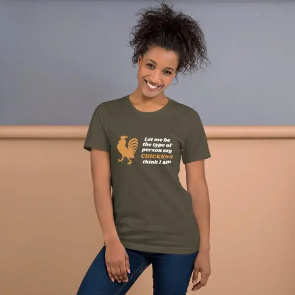 Let Me Be Chickens Dark Short-Sleeve Unisex T-Shirt - Image 8