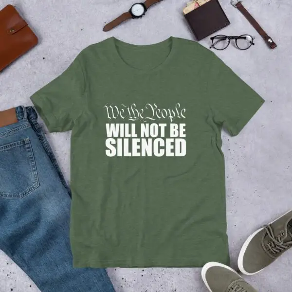 We The People Will Not Be Silenced Light Short-Sleeve Unisex T-Shirt - Image 10
