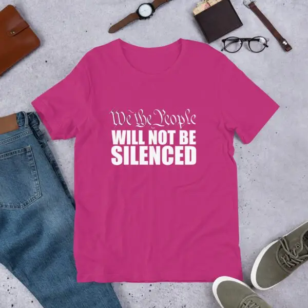 We The People Will Not Be Silenced Light Short-Sleeve Unisex T-Shirt - Image 12