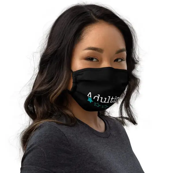 Adulting 1-Star Premium face mask - Image 2