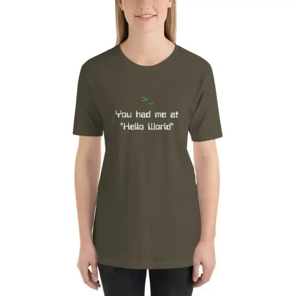 Hello World Short-Sleeve Unisex T-Shirt - Image 6