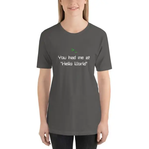 Hello World Short-Sleeve Unisex T-Shirt - Image 7