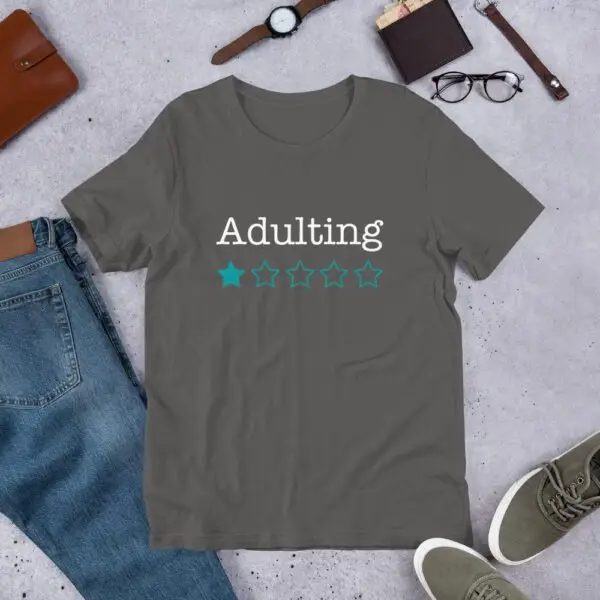 Adulting 1-Star Short-Sleeve Unisex T-Shirt - Image 8
